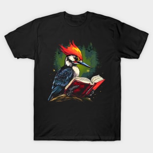 Woodpecker Reads Book T-Shirt